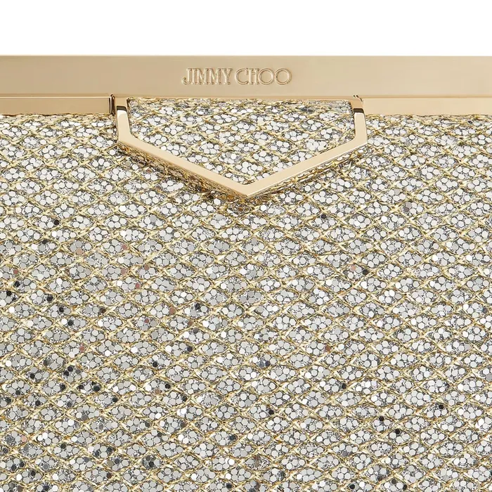 Ellipse Champagne Glitter Fabric Clutch Bag Champagne Women JIMMY CHOO Clutch Bags Ellipse Champagne Glitter Fabric Clutch Bag Champagne Women JIMMY CHOO Clutch Bags