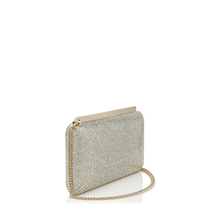 Ellipse Champagne Glitter Fabric Clutch Bag Champagne Women JIMMY CHOO Clutch Bags Ellipse Champagne Glitter Fabric Clutch Bag Champagne Women JIMMY CHOO Clutch Bags