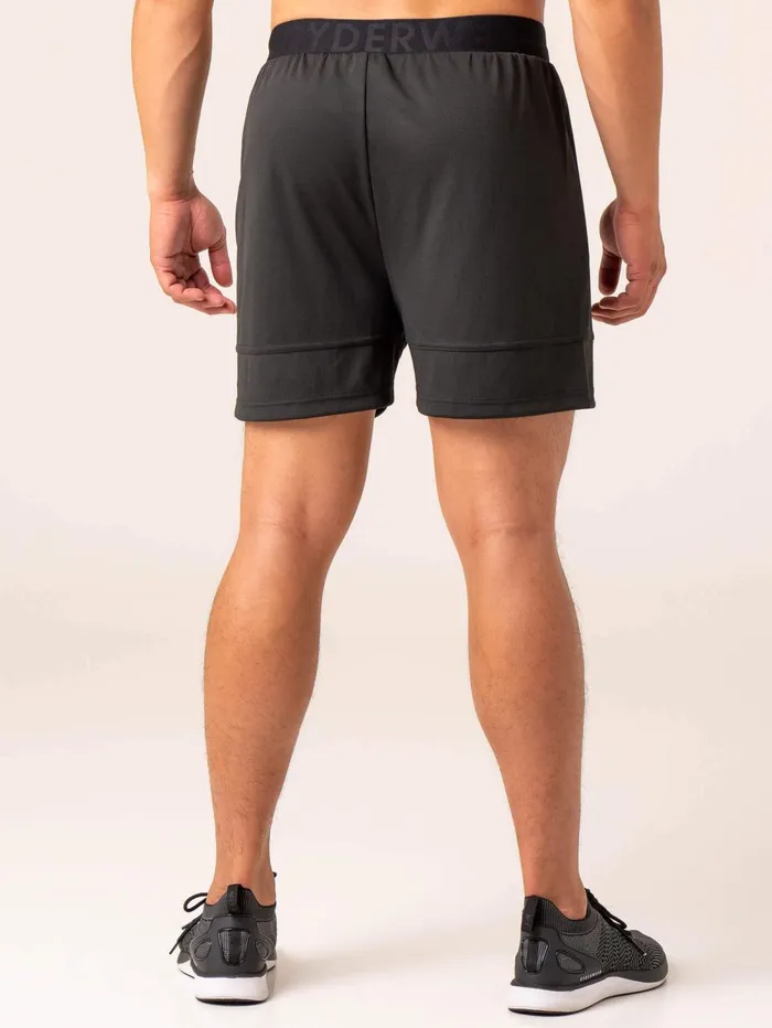 Emerge Mesh Short 8211 Faded Black Men Ryderwear Gym Shorts