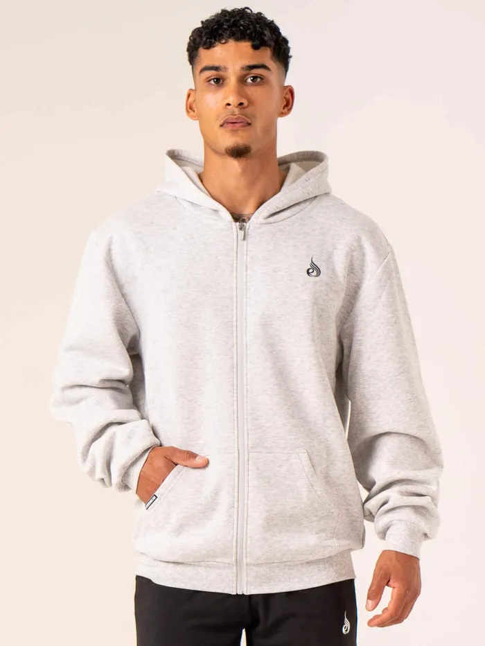 Emerge Track Jacket 8211 Snow Grey Marl Men Ryderwear Jackets