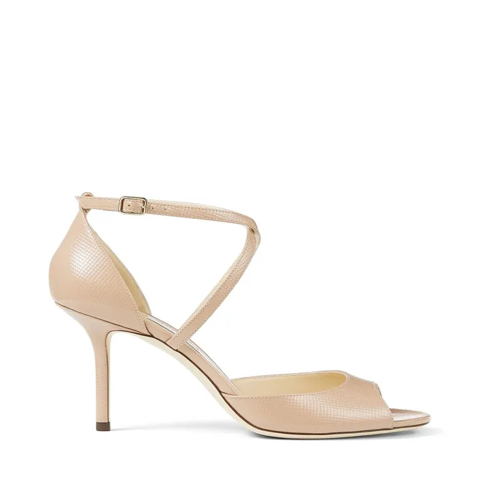 Emsy 85 BalletPink ChevronEmbossed Patent Leather Sandals Ballet Pink Women JIMMY CHOO Sandals Emsy 85 BalletPink ChevronEmbossed Patent Leather Sandals Ballet Pink Women JIMMY CHOO Sandals
