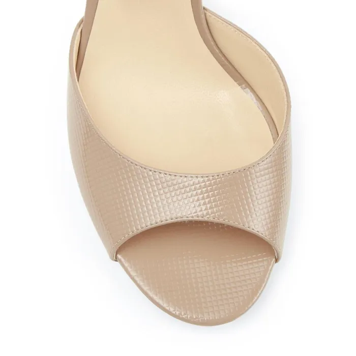 Emsy 85 BalletPink ChevronEmbossed Patent Leather Sandals Ballet Pink Women JIMMY CHOO Sandals