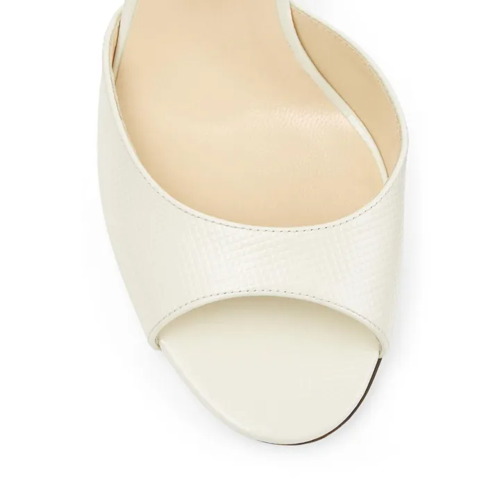 Emsy 85 Latte ChevronEmbossed Patent Leather Sandals Latte Women JIMMY CHOO Sandals