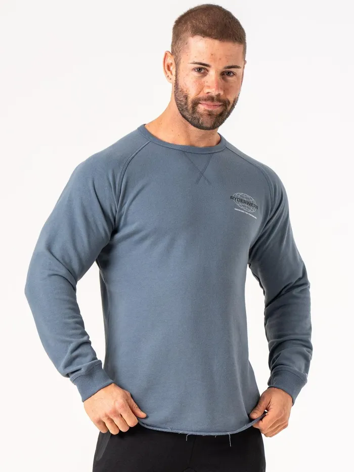 Energy Crew Neck 8211 Petrol Men Ryderwear Sweaters and Hoodies