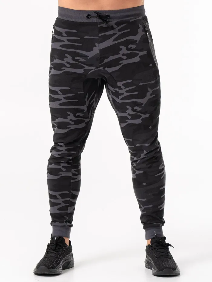 Energy Track Pants 8211 Black Camo Men Ryderwear Gym Pants