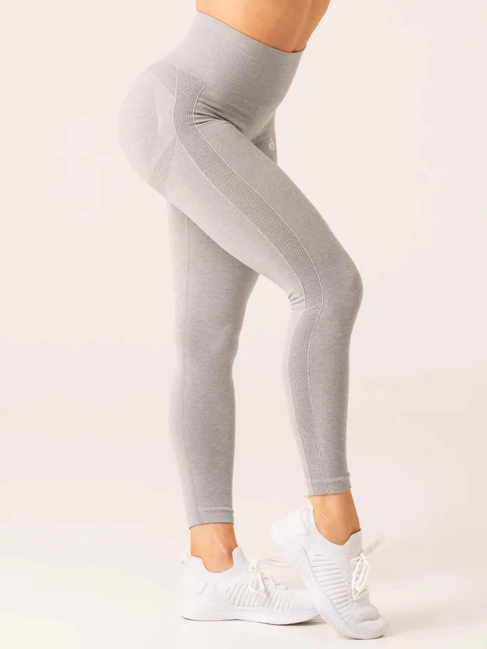 Evolve Seamless Leggings 8211 Light Grey Marl Women Ryderwear Leggings