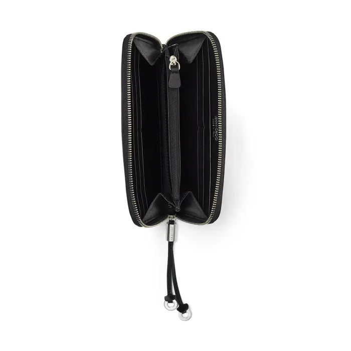 Filipa Black Leather Wallet With Silver Mini Studs In A Star Shape Blacksilver Women JIMMY CHOO Small Leather Goods