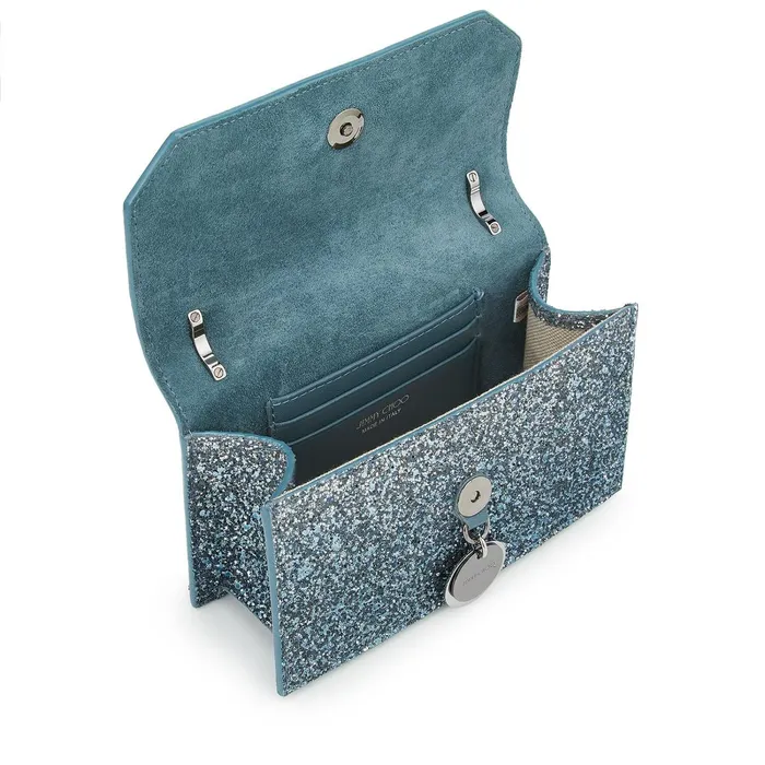 Finley Silver And Dusk Blue Fireball Glitter Dgrad Cross Body Mini Bag Silverdusk Blue Women JIMMY CHOO Evening Bags