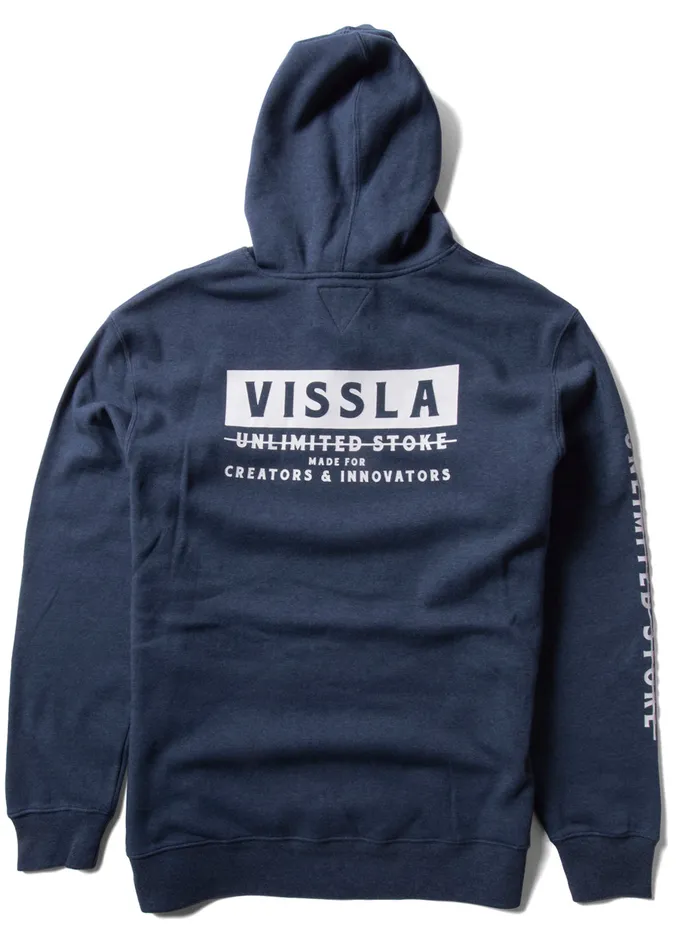Fleece and Hoodies Men Vissla Coastal Eco Po Hoodie MIH 8211 Midnight Heather
