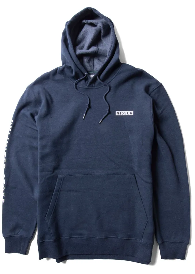 Fleece and Hoodies Men Vissla Coastal Eco Po Hoodie MIH 8211 Midnight Heather