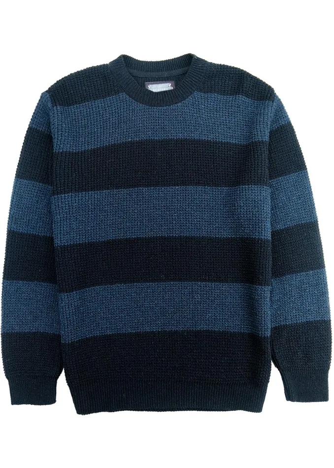Fleece and Hoodies Men Vissla Creators Oaxaca Eco Crew Sweater Dark Naval