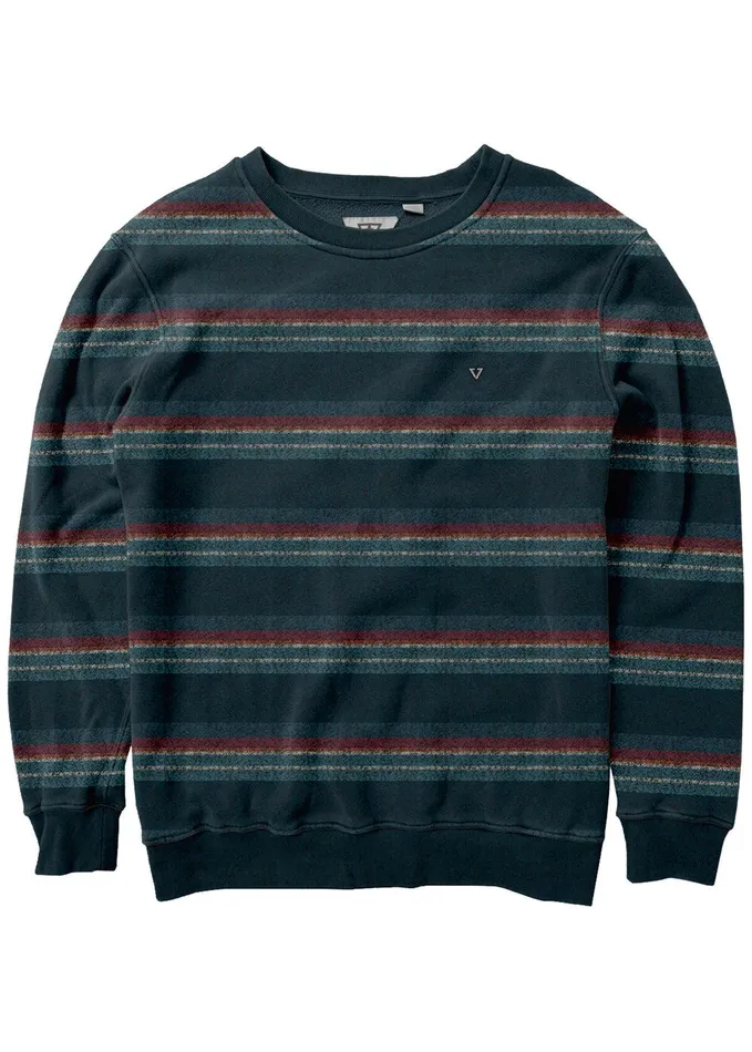 Fleece and Hoodies Men Vissla Roller Crew Fleece Dark Naval