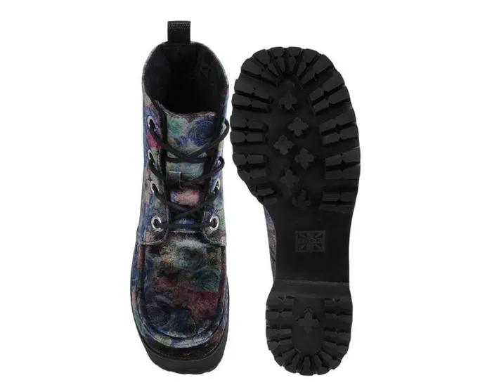 Floral Velvet Nosebleed Boot Women TUK Shoes Boots
