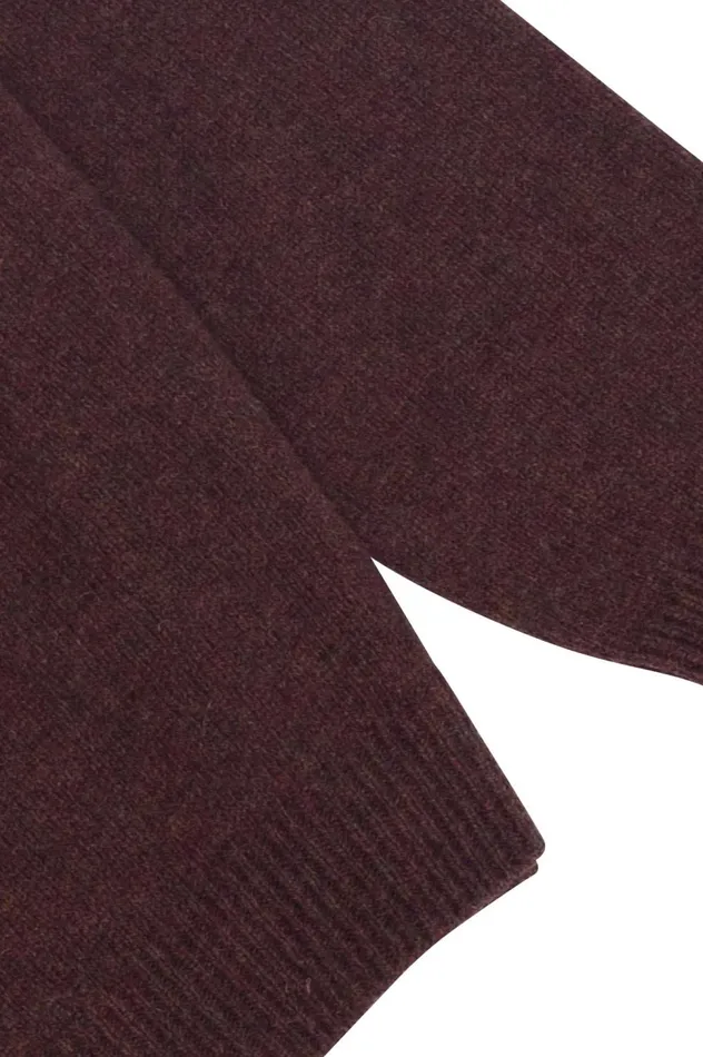 Folk Clothing Assembly Crew Jumper 8211 Chocolate Mens Knitwear
