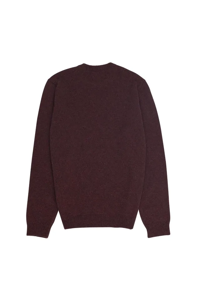 Folk Clothing Assembly Crew Jumper 8211 Chocolate Mens Knitwear