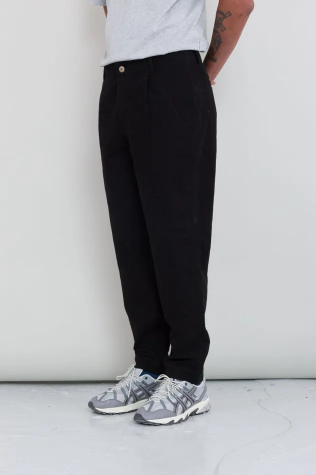 Folk Clothing Assembly Pant 8211 Black Moleskin Mens Trousers