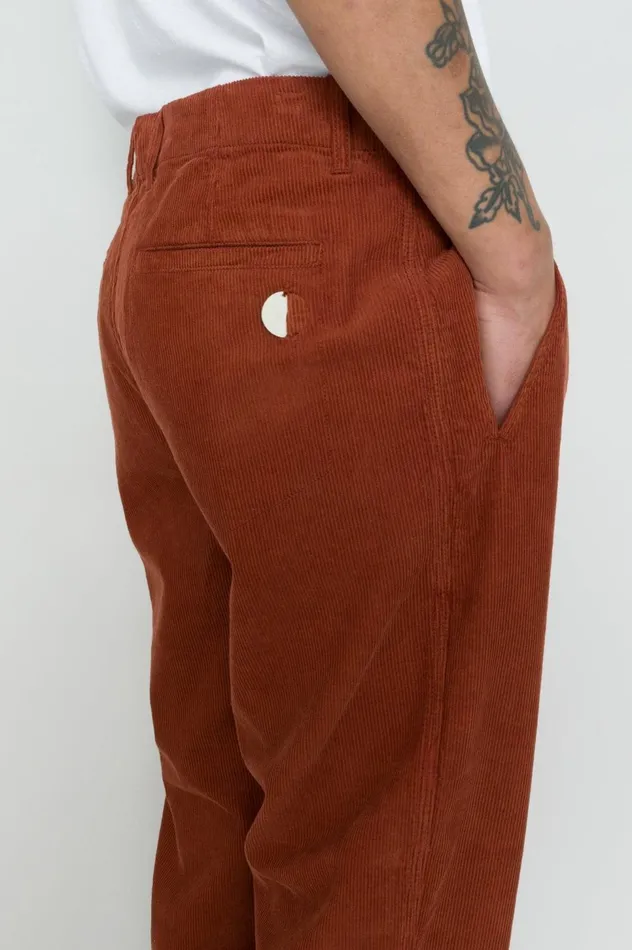 Folk Clothing Assembly Pant 8211 Dark Rust Cord Mens Trousers