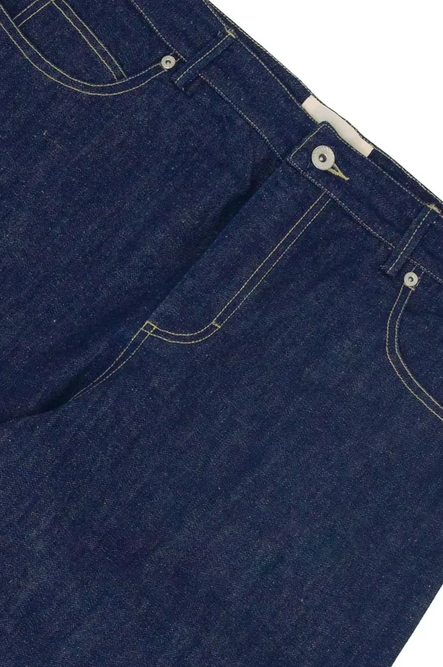 Folk Clothing Barrel Leg Pant 8211 Dark Indigo Mens Trousers