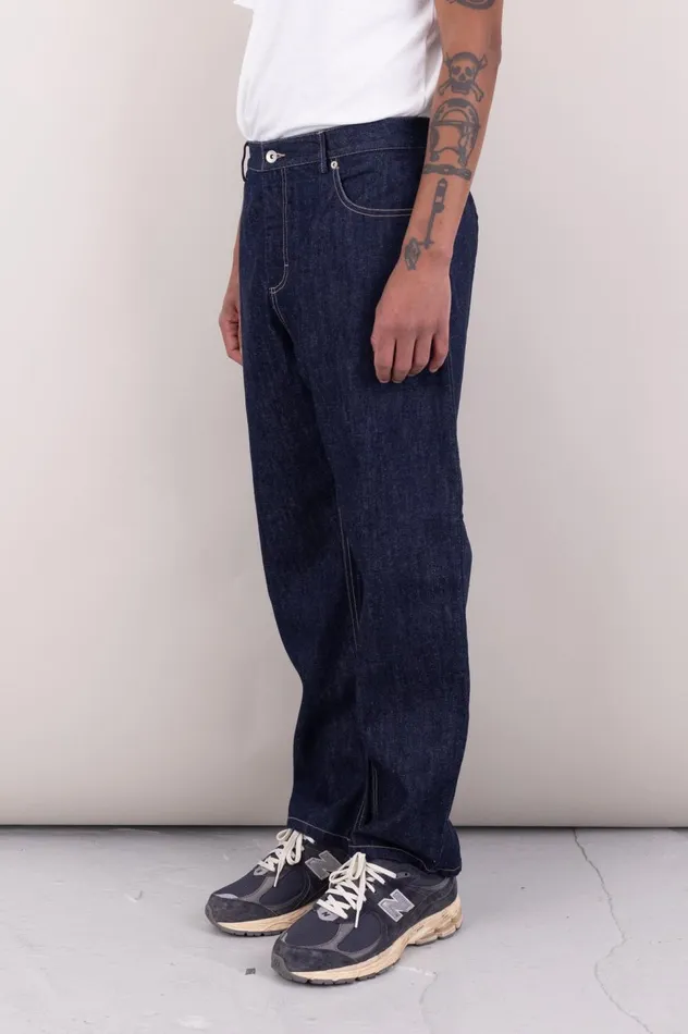 Folk Clothing Barrel Leg Pant 8211 Dark Indigo Mens Trousers