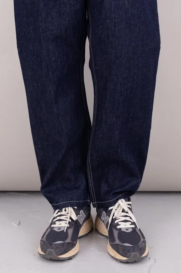 Folk Clothing Barrel Leg Pant 8211 Dark Indigo Mens Trousers