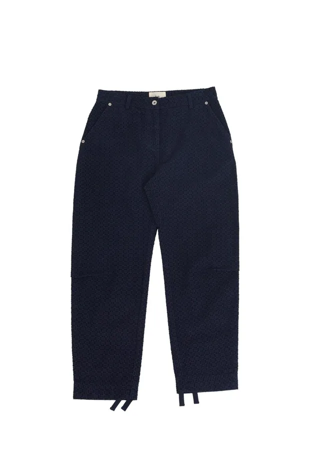 Folk Clothing Barrel Trousers 8211 Navy Textured Cord Womens Trousers
