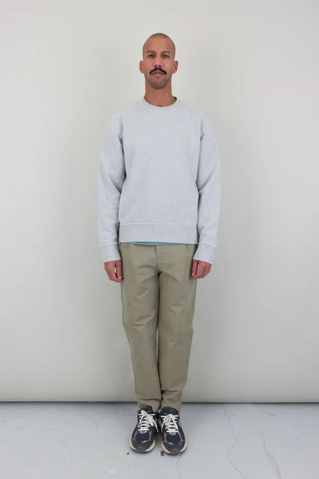 Folk Clothing Boxy Sweat 8211 Grey Melange Mens Sweatshirts