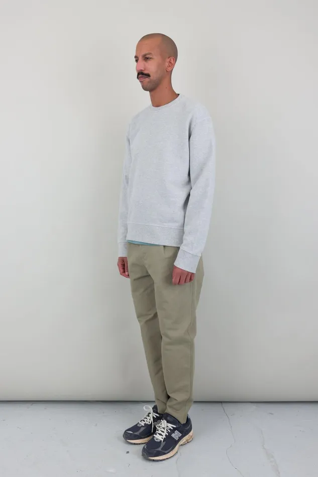 Folk Clothing Boxy Sweat 8211 Grey Melange Mens Sweatshirts