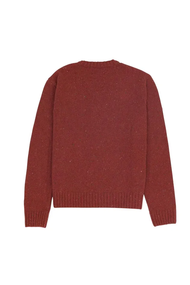 Folk Clothing Chain Crew 8211 Rust Mens Knitwear