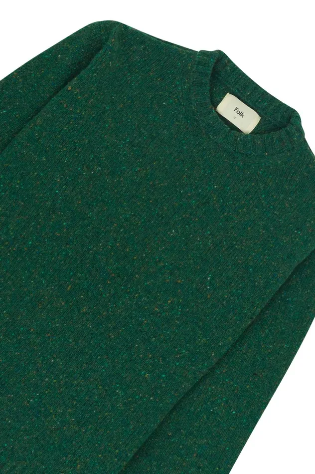 Folk Clothing Crew Jumper 8211 Bottle Green Womens Knitwear