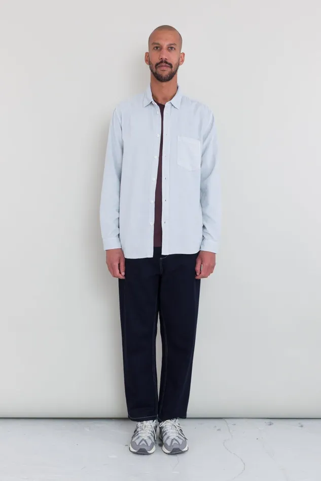 Folk Clothing Direction Babycord Shirt 8211 Ice Blue Mens Shirts