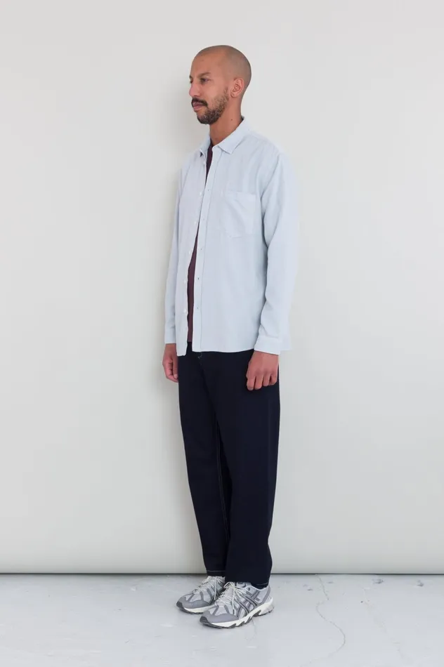 Folk Clothing Direction Babycord Shirt 8211 Ice Blue Mens Shirts