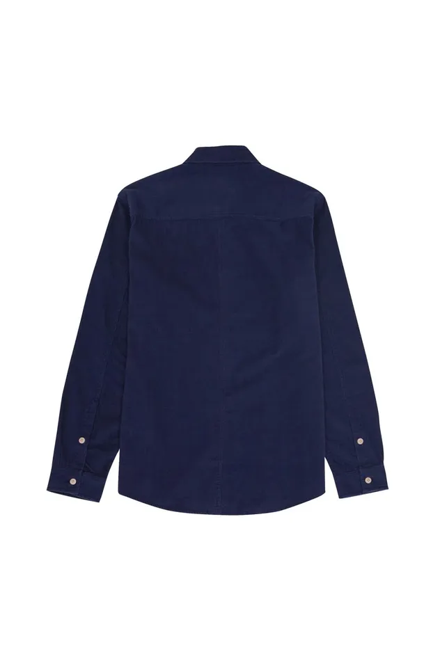 Folk Clothing Direction Babycord Shirt 8211 Washed Ink Mens Shirts