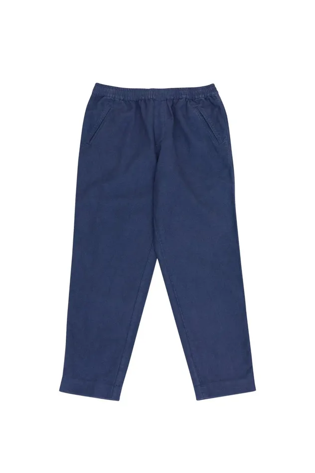 Folk Clothing Drawcord Assembly Pant 8211 Steel Blue Moleskin Mens Trousers