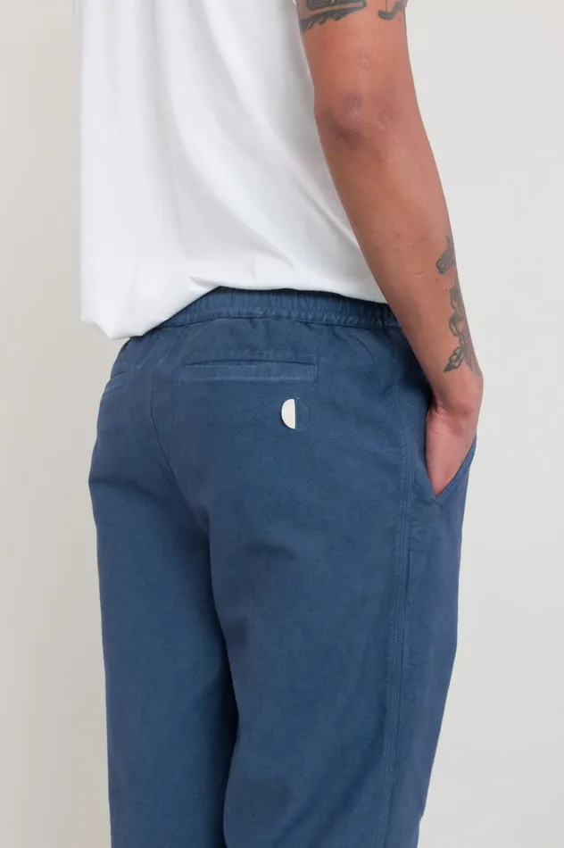 Folk Clothing Drawcord Assembly Pant 8211 Steel Blue Moleskin Mens Trousers