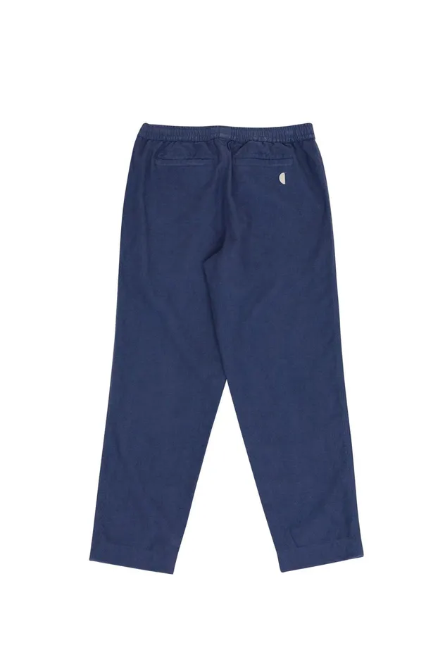 Folk Clothing Drawcord Assembly Pant 8211 Steel Blue Moleskin Mens Trousers