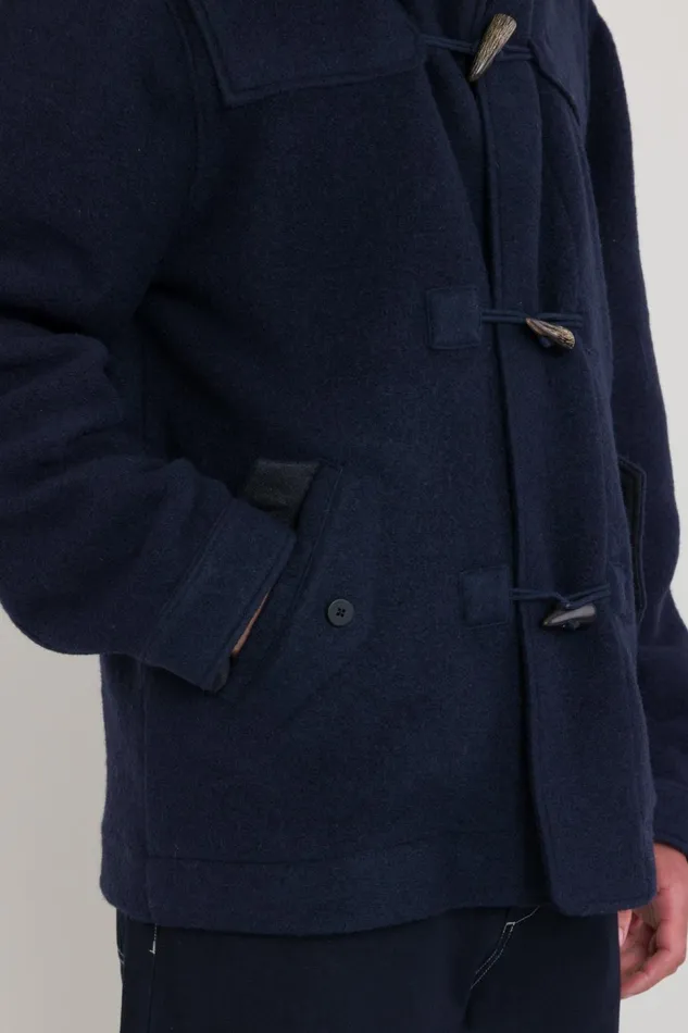 Folk Clothing Duffle Coat 8211 Navy Wool Mens Outerwear