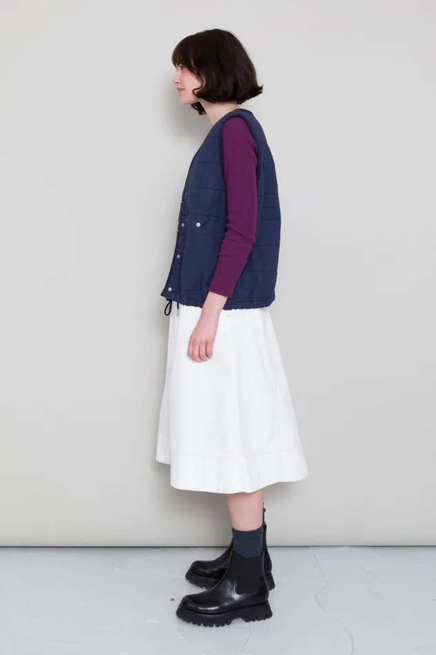 Folk Clothing Full Seam Skirt 8211 Ecru Twill Womens Skirts and Dresses