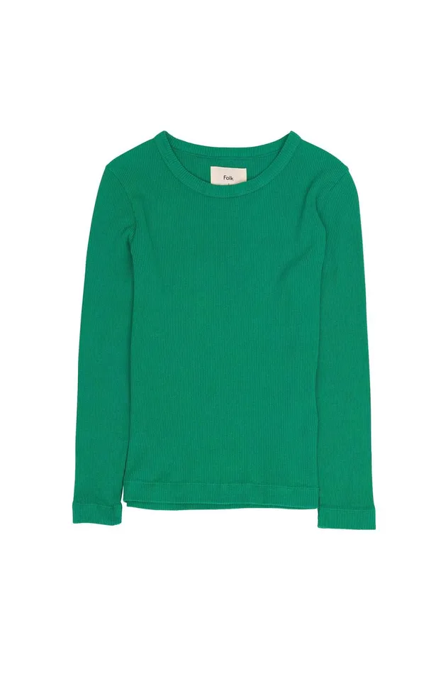 Folk Clothing LS Fitted TShirt 8211 Emerald Green Womens TShirts and Vests