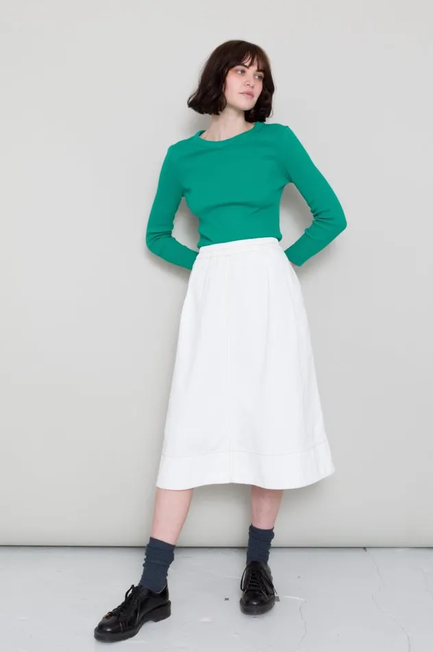 Folk Clothing LS Fitted TShirt 8211 Emerald Green Womens TShirts and Vests