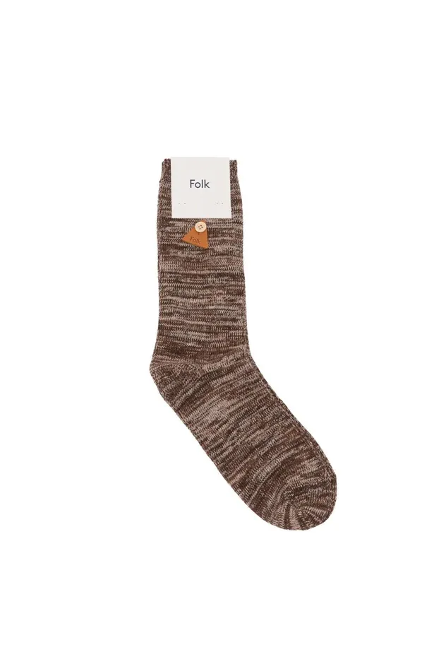 Folk Clothing Melange Socks 8211 Light Chocolate Mix MensWomens Socks