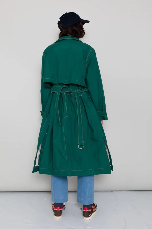 Folk Clothing Oversized Trenchcoat 8211 Bottle Green Womens Outerwear