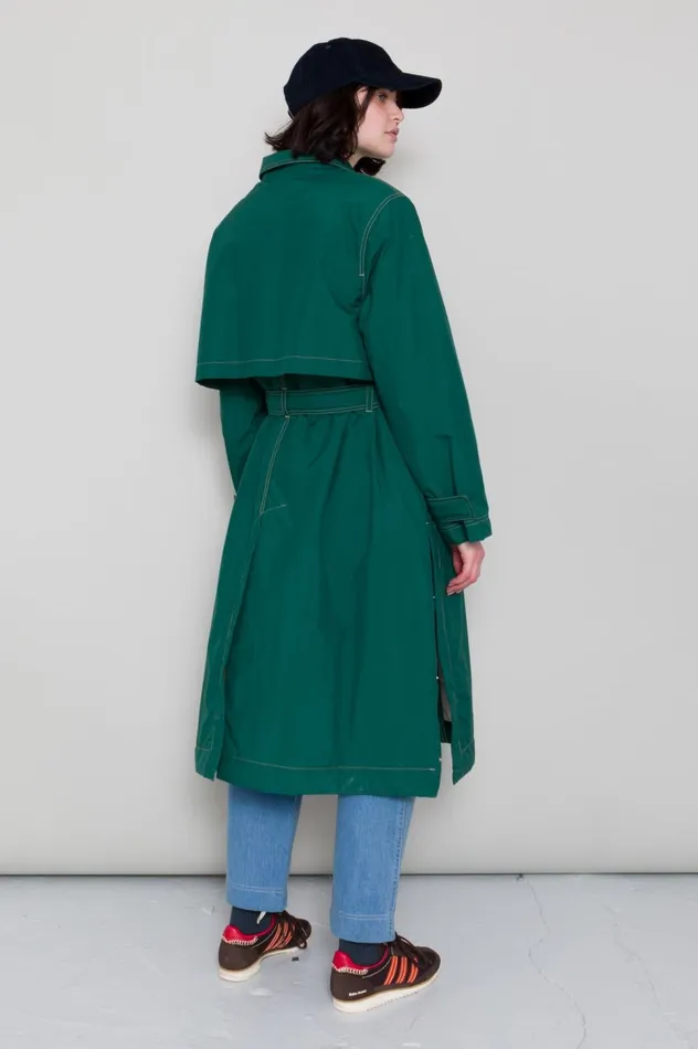 Folk Clothing Oversized Trenchcoat 8211 Bottle Green Womens Outerwear