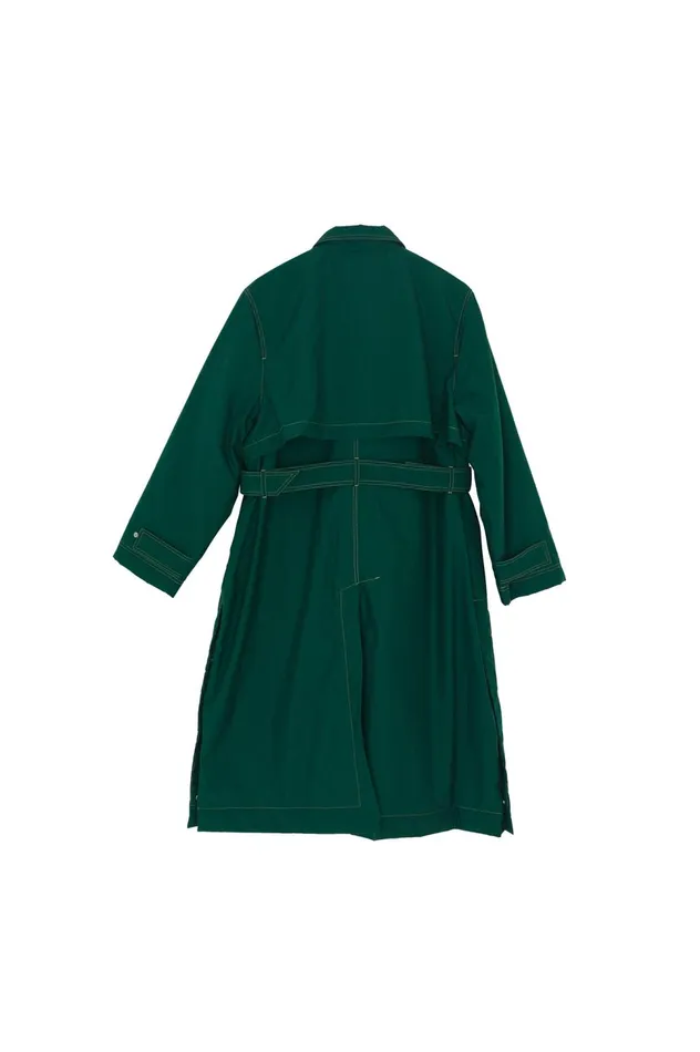 Folk Clothing Oversized Trenchcoat 8211 Bottle Green Womens Outerwear
