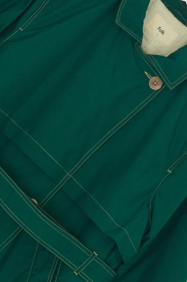Folk Clothing Oversized Trenchcoat 8211 Bottle Green Womens Outerwear