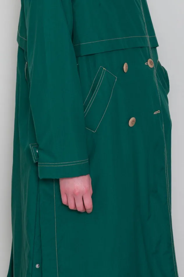 Folk Clothing Oversized Trenchcoat 8211 Bottle Green Womens Outerwear