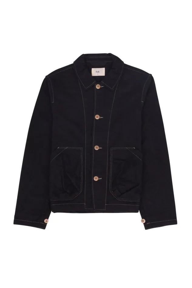 Folk Clothing Prism Jacket 8211 Black Moleskin Mens Outerwear