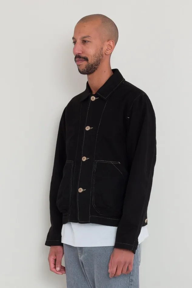 Folk Clothing Prism Jacket 8211 Black Moleskin Mens Outerwear