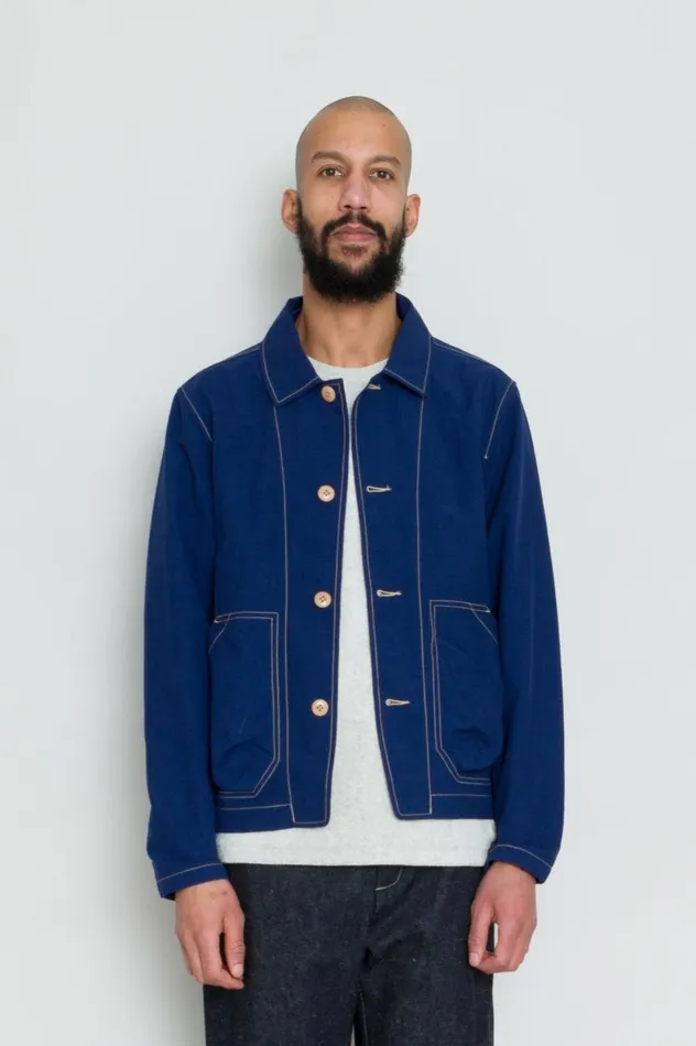 Folk Clothing Prism Jacket 8211 Mid Navy Nylon Mens Outerwear