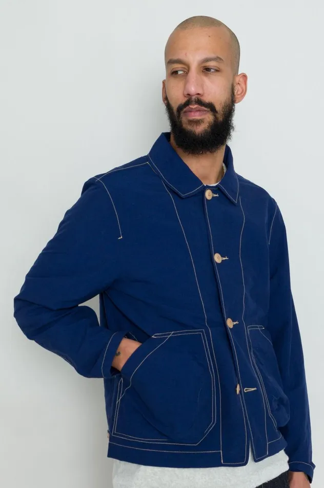Folk Clothing Prism Jacket 8211 Mid Navy Nylon Mens Outerwear