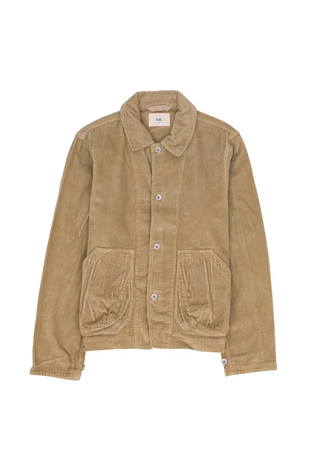 Folk Clothing Prism Jacket 8211 Stone Heavy Cord Mens Outerwear